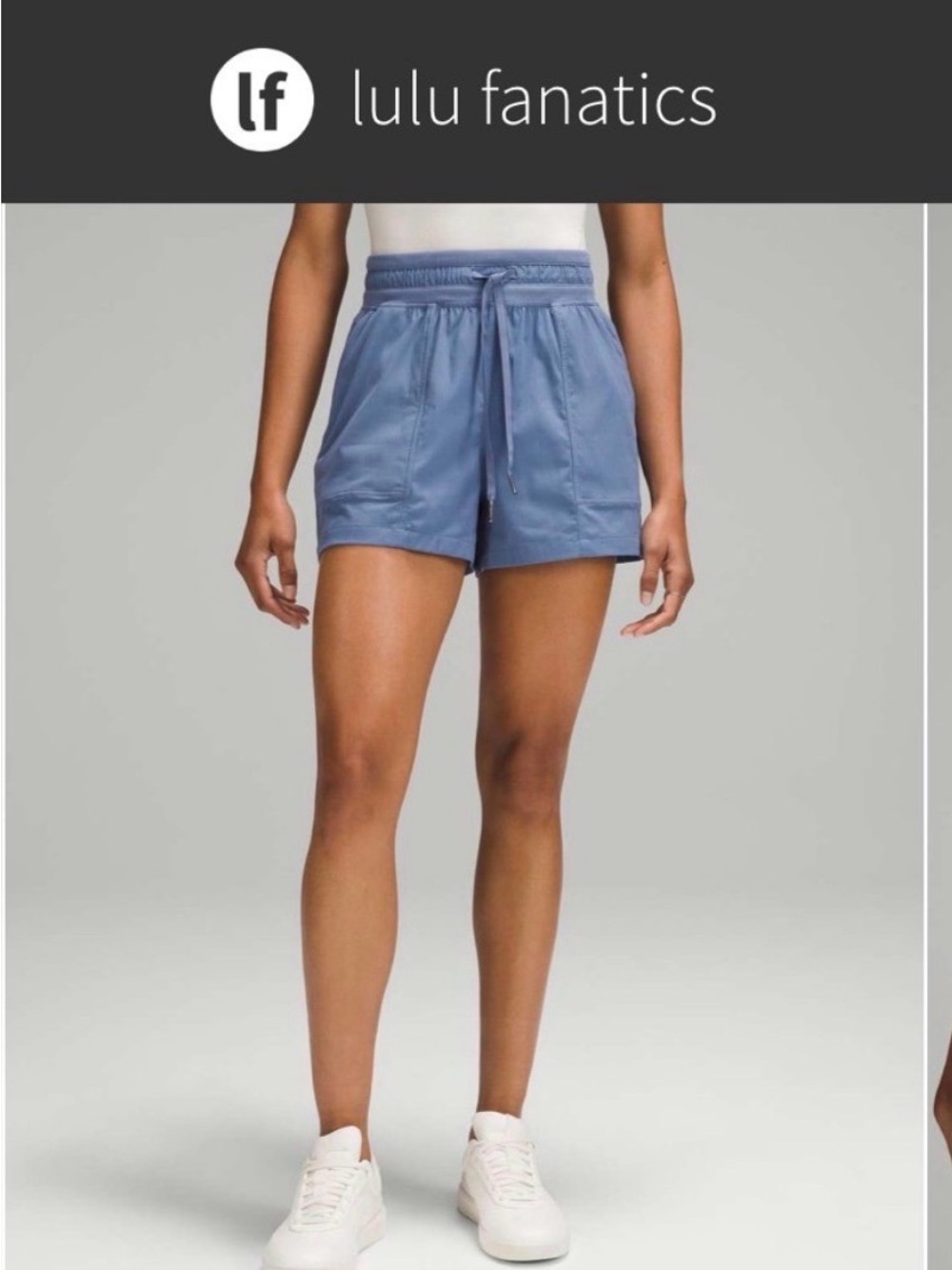 lululemon Athletica dance studio Oasis Blue Drawstring Shorts